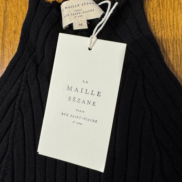 NWT Sezane Charly Jumper in Black size medium - Picture 3 of 5